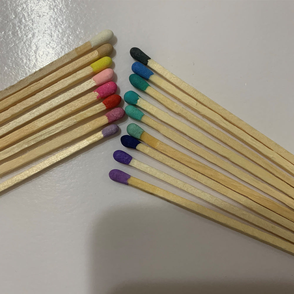 Wooden glass bottle matches match sticks in bulk wholesale colored matches