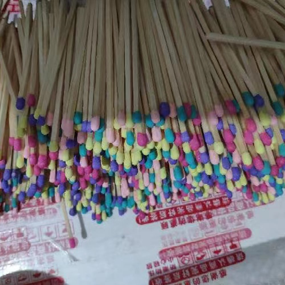 Wooden glass bottle matches match sticks in bulk wholesale colored matches