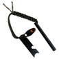 Flint and Steel Kit with Orange Reflective Rope, Outdoors Emergency Fire Starter 10cm(Long) x 1cm(Diameter)