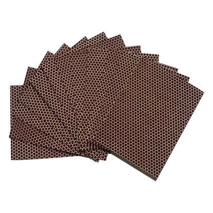 JHZABPO Match Striker Paper Sheet with Self Adhesive Black /Brown Colored Honeycomb Pattern 3.9'' *2.9'', 12 Sheets/Bag
