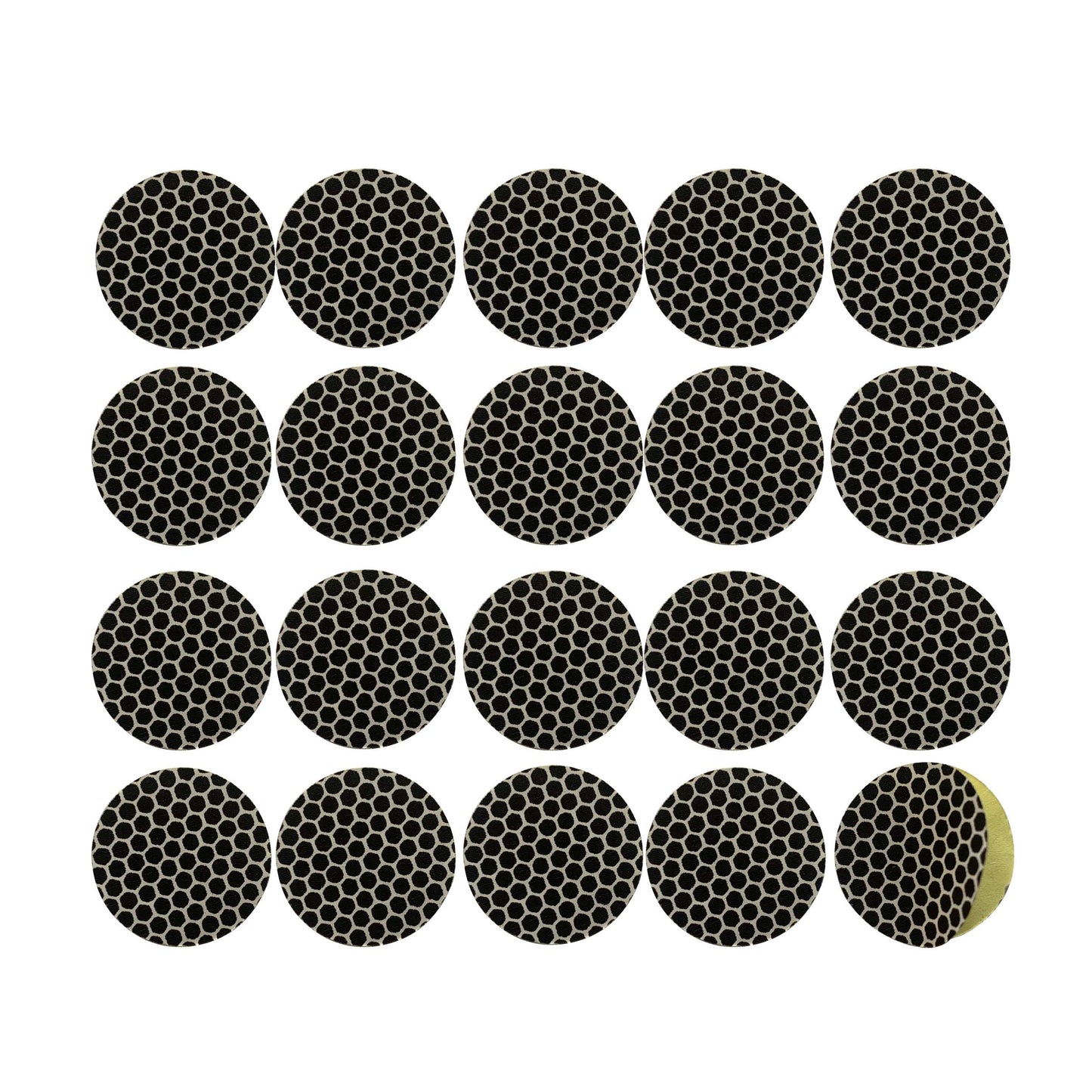 JHZABPO Match Striker Paper with Self-Adhesive Honeycomb Pattern 1 Inch Circle 20 PCS (25mm Circle)