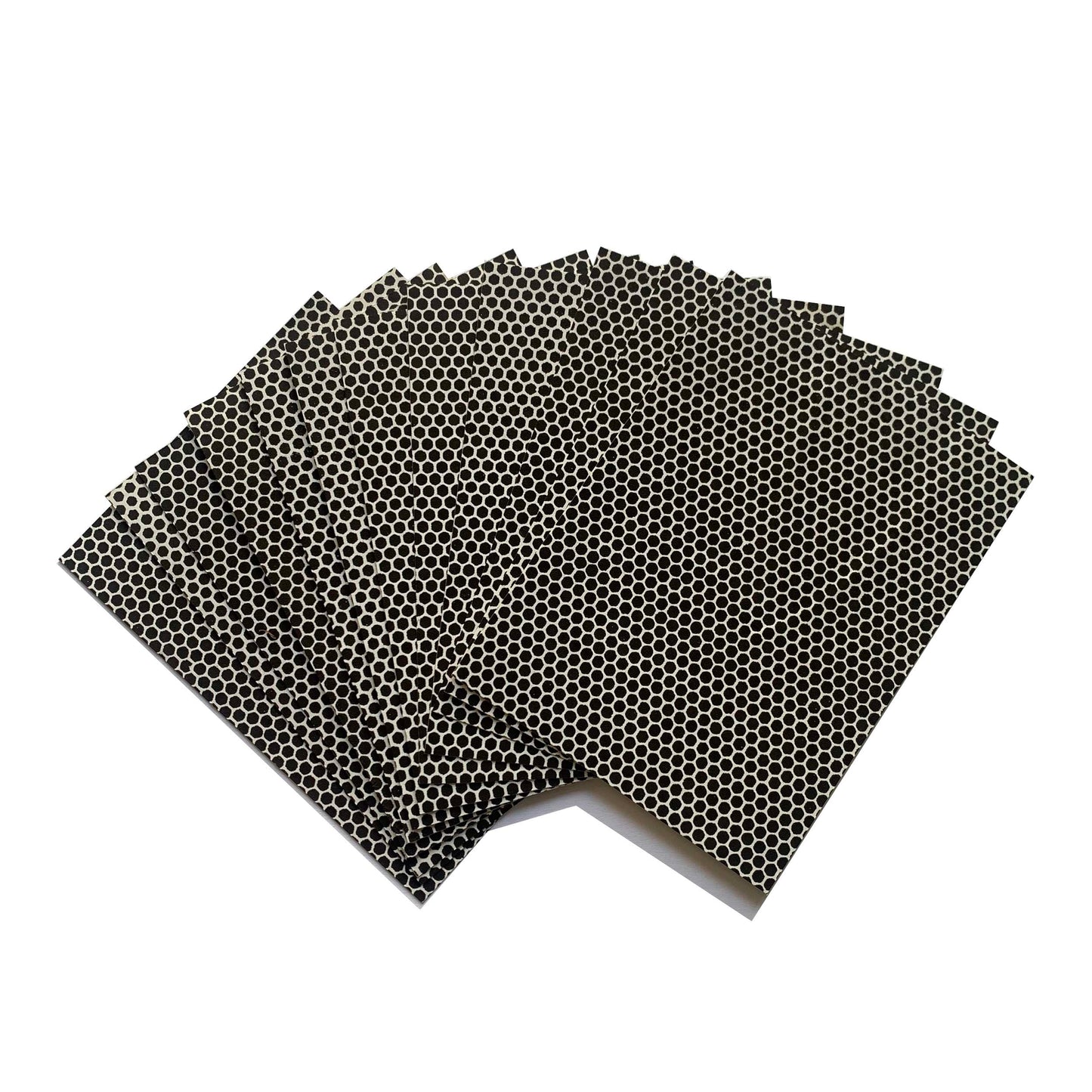 JHZABPO Match Striker Paper Sheet with Self Adhesive Black /Brown Colored Honeycomb Pattern 3.9'' *2.9'', 12 Sheets/Bag
