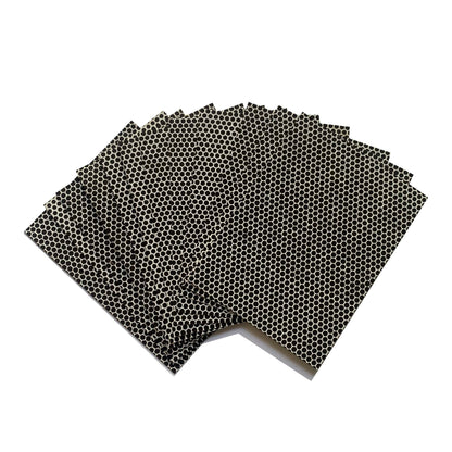 JHZABPO Match Striker Paper Sheet with Self Adhesive Black /Brown Colored Honeycomb Pattern 3.9'' *2.9'', 12 Sheets/Bag