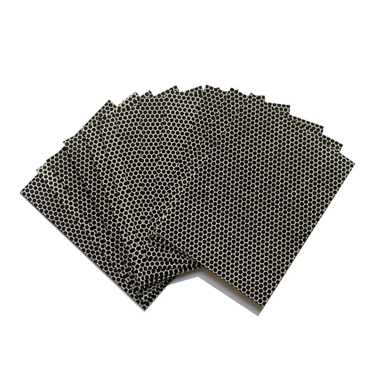 JHZABPO Match Striker Paper Sheet with Self Adhesive Black /Brown Colored Honeycomb Pattern 3.9'' *2.9'', 12 Sheets/Bag