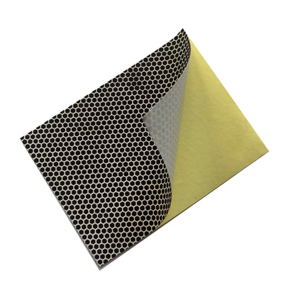JHZABPO Match Striker Paper Sheet with Self Adhesive Black /Brown Colored Honeycomb Pattern 3.9'' *2.9'', 12 Sheets/Bag