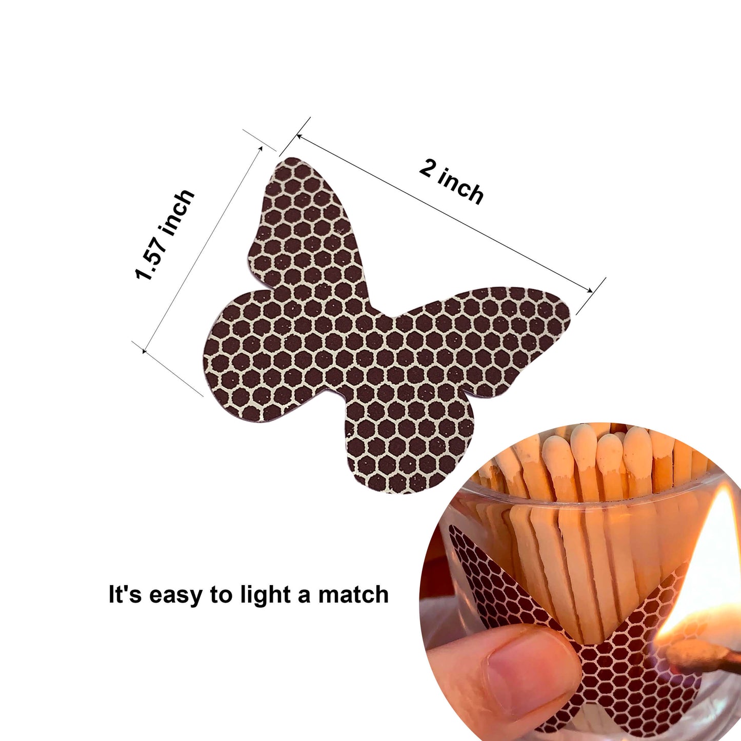 Unique Design Butterfly Match Strike Papers with Self-Adhesive, Sticks on Anything