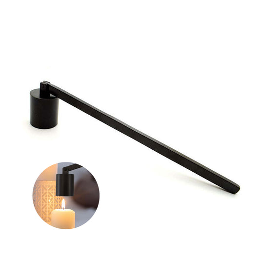 Black Powder Coated Candle Snuffer For Extinguishing Candle Flames And Wick Protecting Anti-Slip