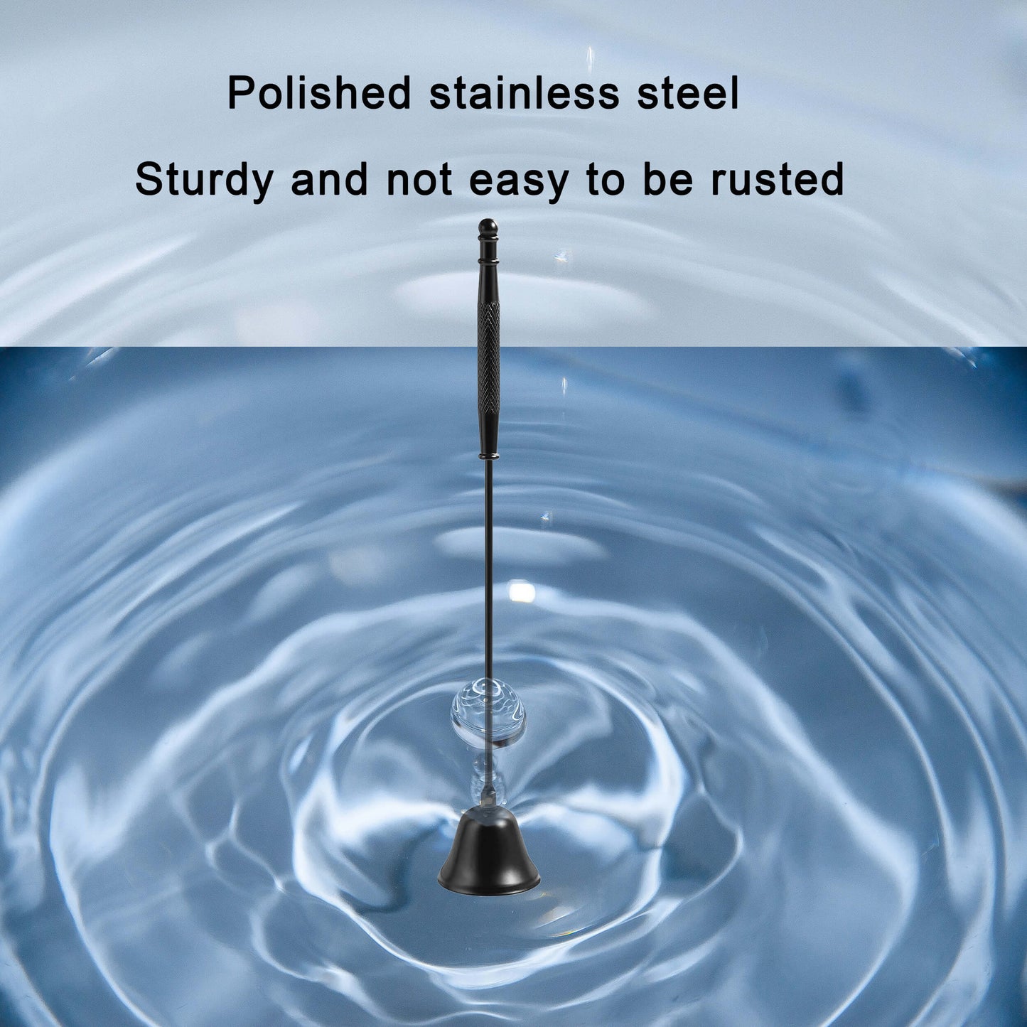 Black Powder Coated Candle Snuffer For Extinguishing Candle Flames And Wick Protecting Anti-Slip